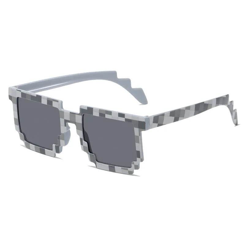 Stylemein - Pixel Sunglasses – Fun Mosaic Creeper Glasses for Kids and Teens