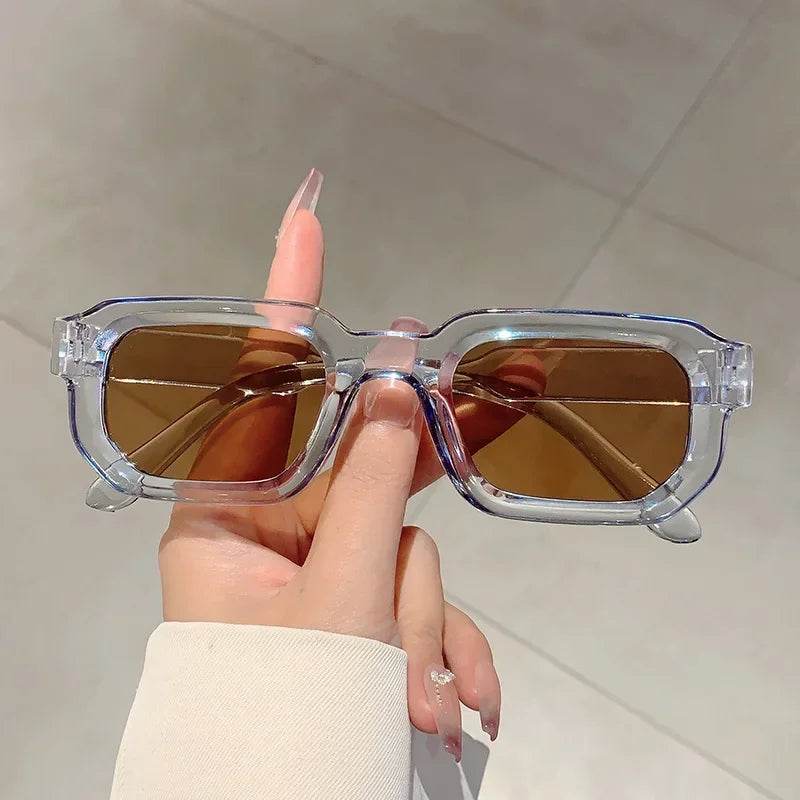 Stylemein - Vintage Rectangle Frame Sunglasses – Unisex Retro UV400 Eyewear for Fashion-Forward Men and Women