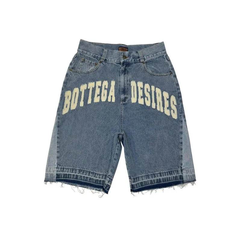 Y2K Embroidered Baggy Jeans – Washed Vintage Denim with Tassels - Stylemein