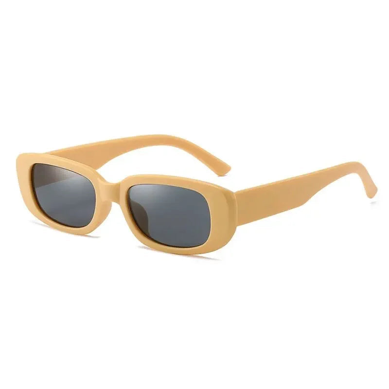 Vintage Small Rectangle Sunglasses – Retro Square Eyewear for Women with Anti-Glare UV Protection