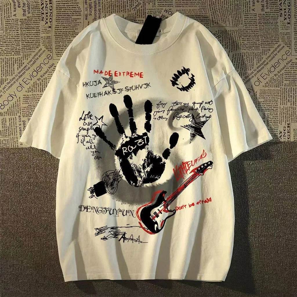 Stylemein - Unisex Round Neck T-Shirt – Casual Short Sleeve Summer Streetwear