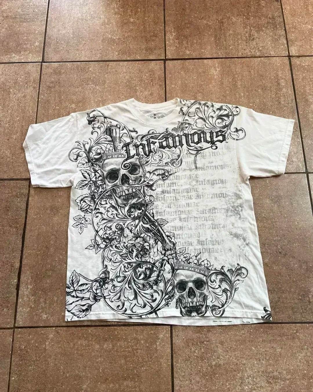 Oversized Vintage Graphic T-Shirt for Women – Edgy Punk Streetwear Tee with Bold Hip Hop Print - Stylemein
