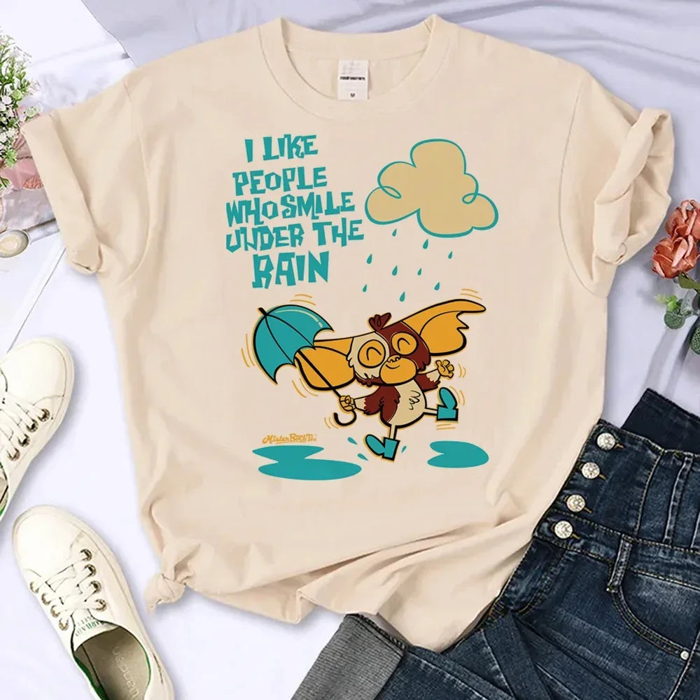 Women’s Gremlins Anime Comic Print T-shirt – Streetwear Graphic Tee