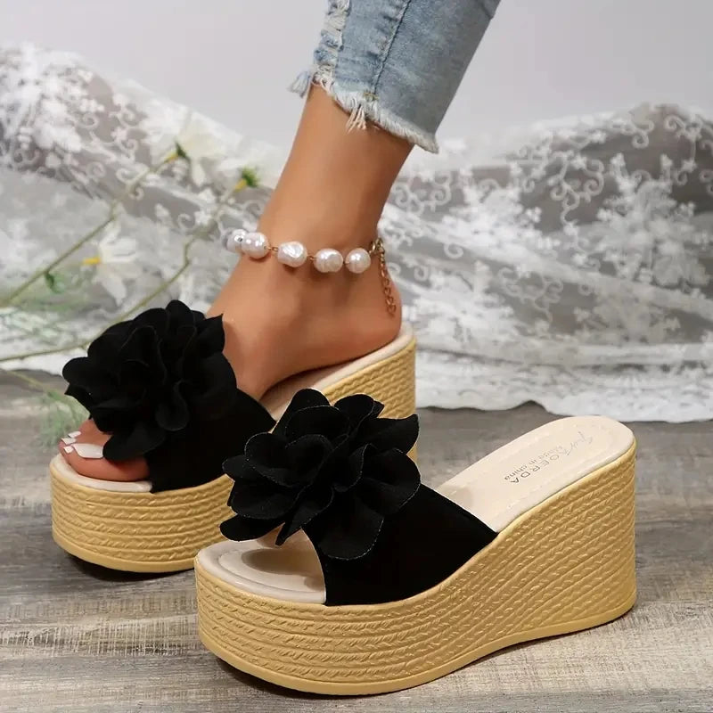 Colorful summer slip-on wedges for women

