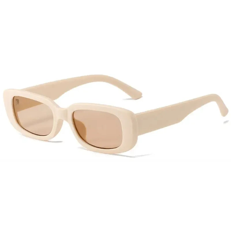 Vintage Small Rectangle Sunglasses – Retro Square Eyewear for Women with Anti-Glare UV Protection