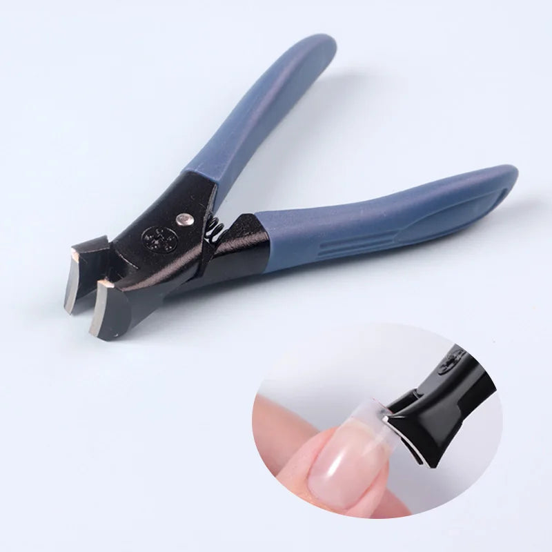 Nail clippers with a close-up inset showing nail cutting.