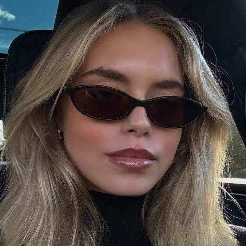 Stylemein - Women's Retro Leopard Print Oval Sunglasses – Small Frame Fashion Eyewear for Stylish Sun Protection