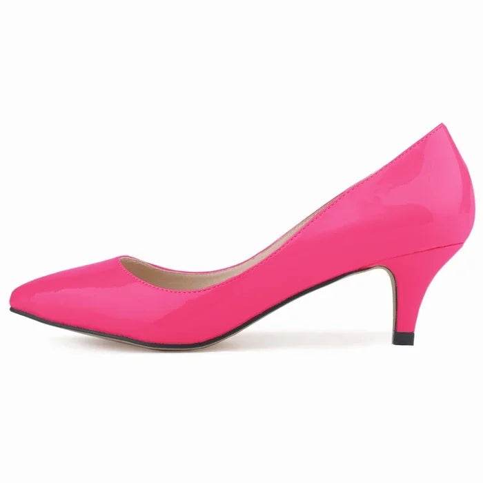 Classic Pointed Toe Kitten Heels – 5cm Low Heel Dress Pumps - Stylemein