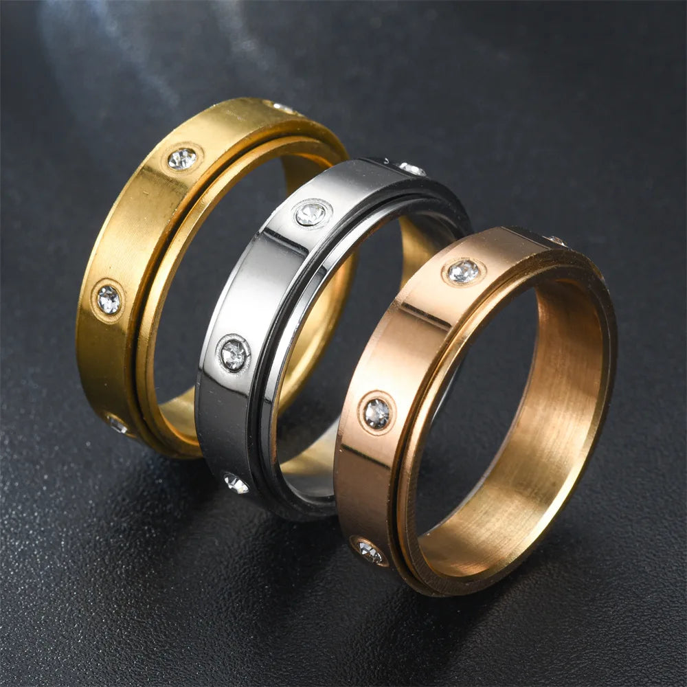 Anxiety spinner wedding band

