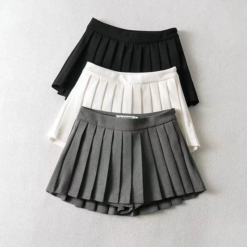 High Waist Pleated Mini Skirt – Vintage Tennis-Inspired Skirt - Stylemein