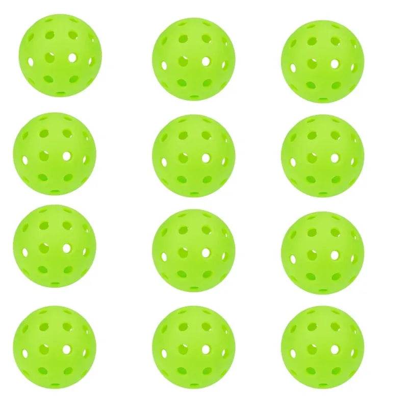 Indoor Pickleball Balls – 6/12pcs Colorful 72mm Training Balls with 40 Holes - Stylemein
