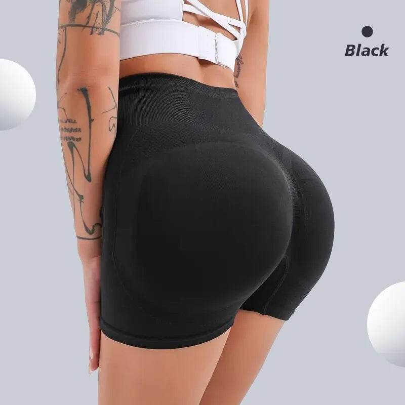 High Waist Butt-Lifting Yoga Shorts – Ruched Tummy Control Booty Shorts for Women - Stylemein