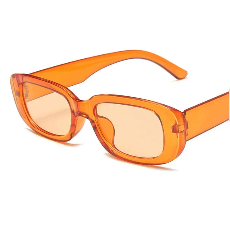 Vintage Small Rectangle Sunglasses – Retro Square Eyewear for Women with Anti-Glare UV Protection