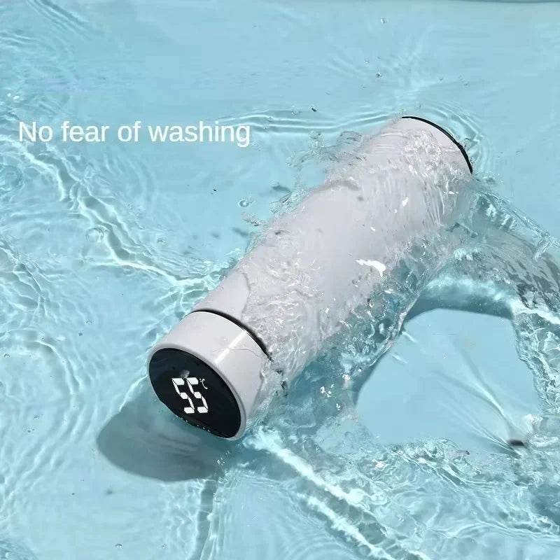 Smart Thermos Bottle (500ml): Digital Temperature Display, Keeps Drinks Hot & Cold - Stylemein