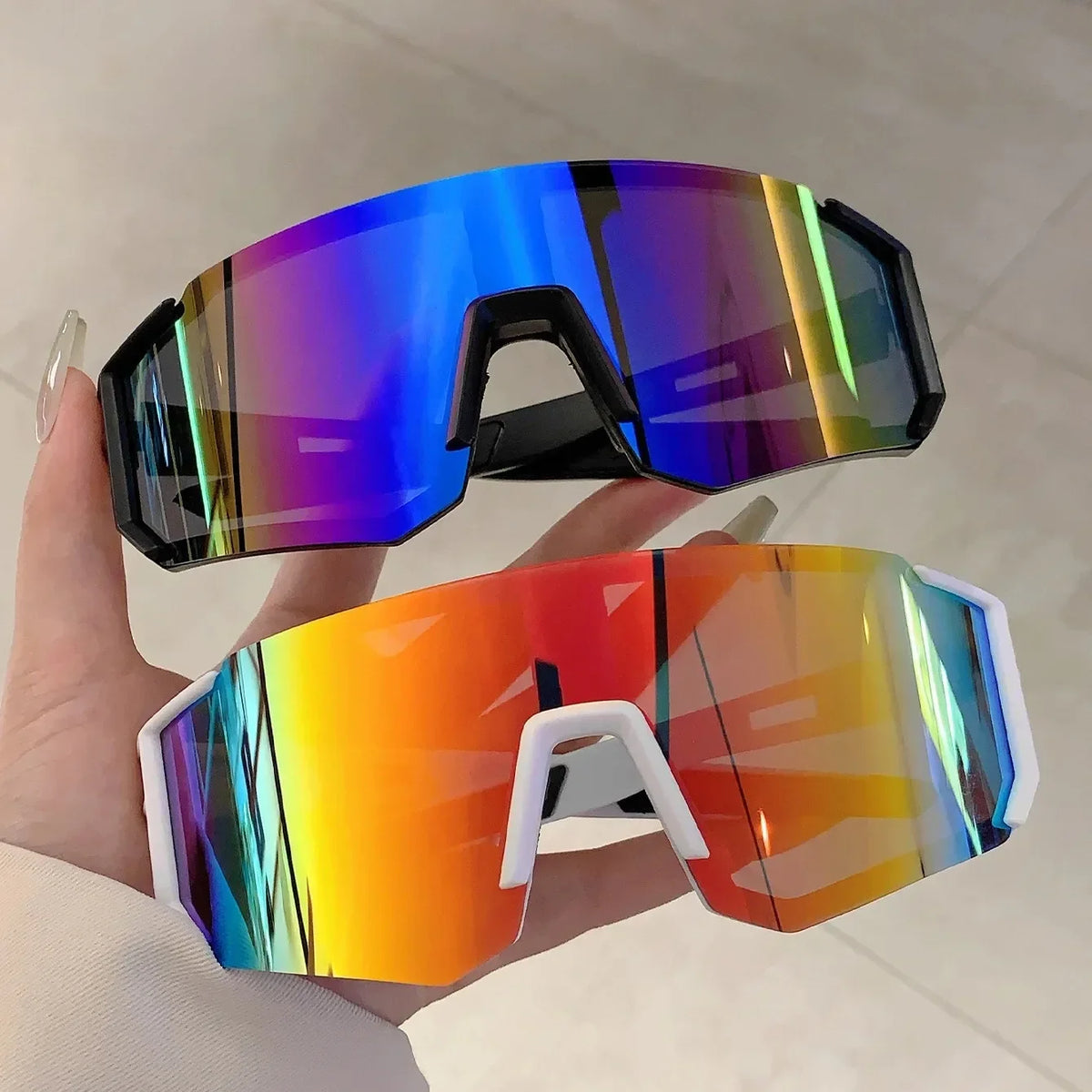 Windproof Sport Goggle Sunglasses – Unisex Vintage Punk Outdoor Eyewear for Skiing and Sun Protection