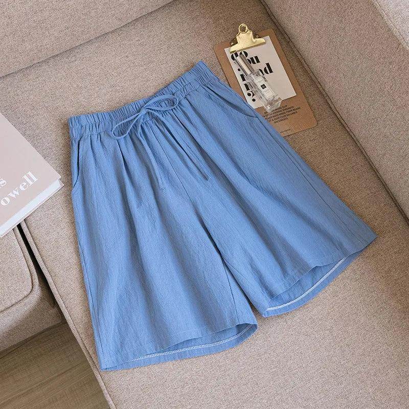 Short skirt | Embroidery Elastic Waist Korean Style Short skirt | Colorful Simple Oversize Female Trousers - Stylemein