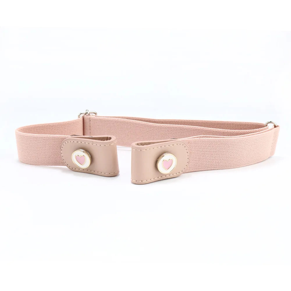 Close-up of the invisible elastic belt lying flat, showcasing its seamless design.

