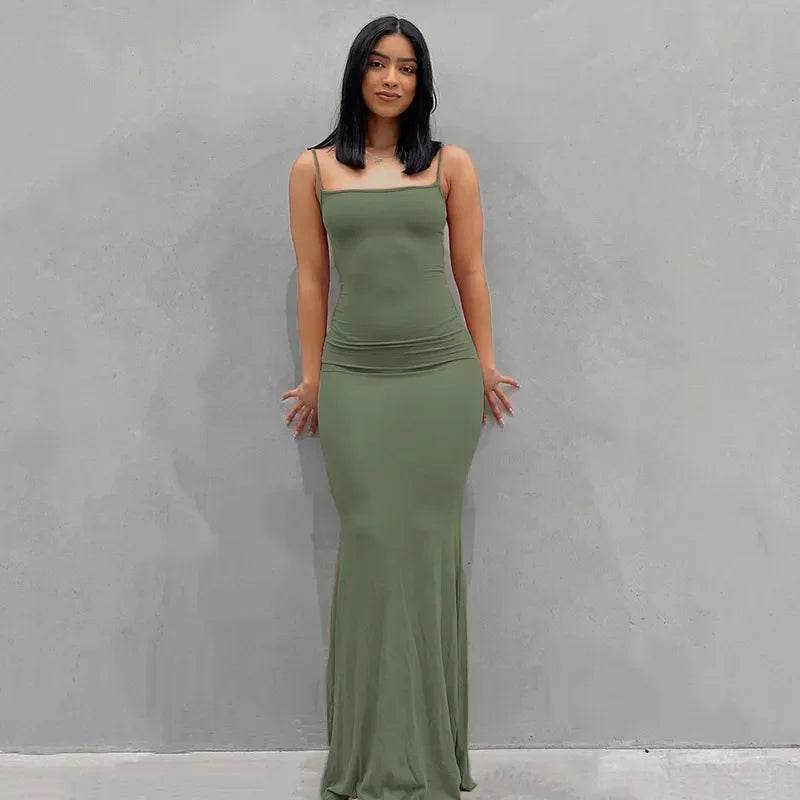 Inspired Sleeveless Backless Maxi Dress: Summer Sensation for Elegant Ladies - Stylemein