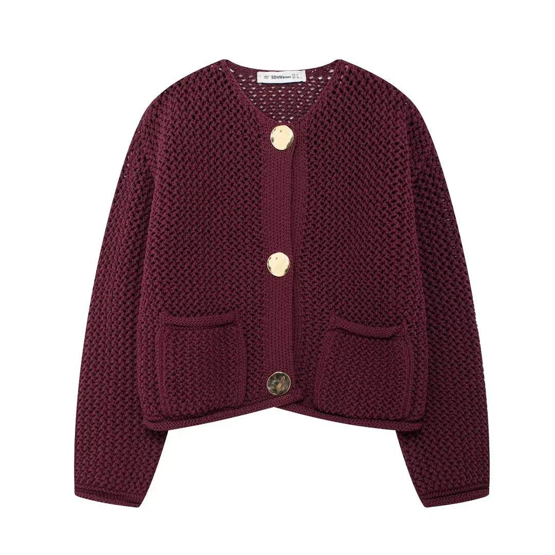 Stylemein - Women’s Knitted Cardigan – Loose Button Long Sleeve Autumn Winter Sweater