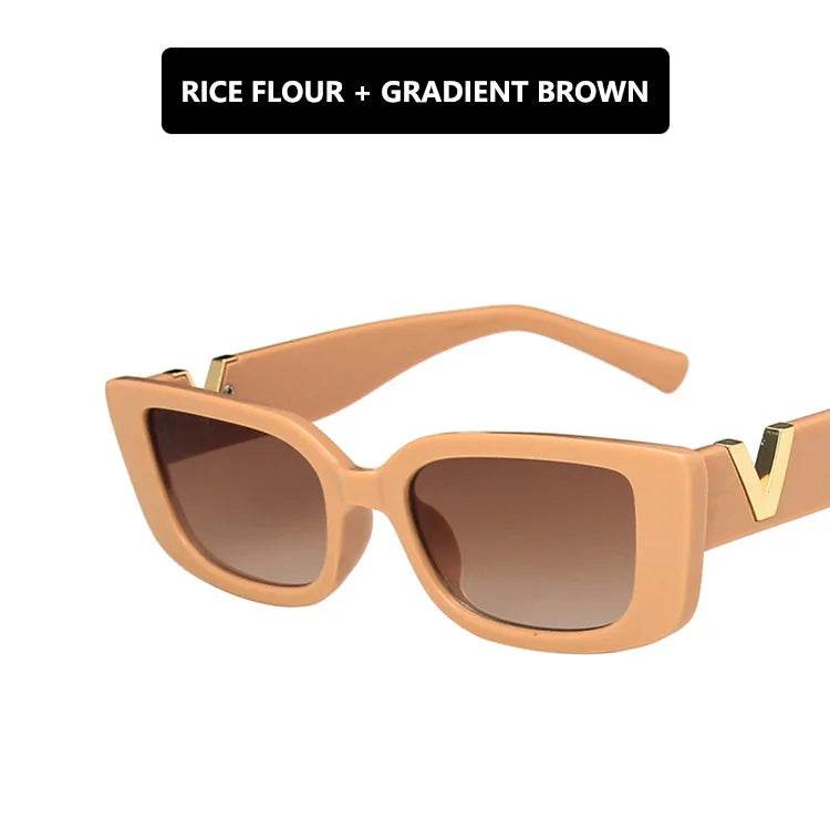 Stylemein - Retro Rectangle Sunglasses – Vintage Small Frame Eyewear for Women