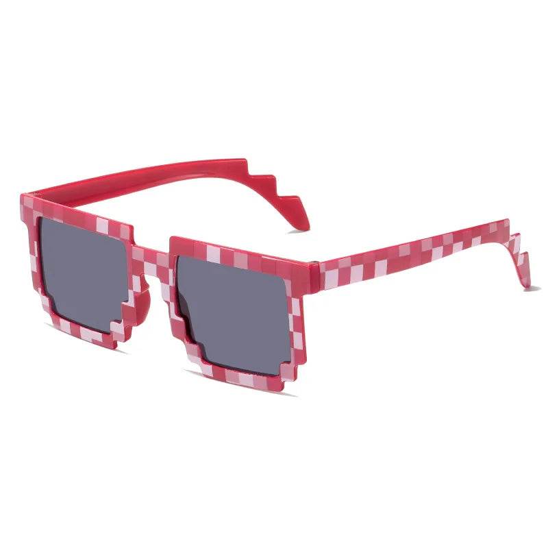 Stylemein - Pixel Sunglasses – Fun Mosaic Creeper Glasses for Kids and Teens