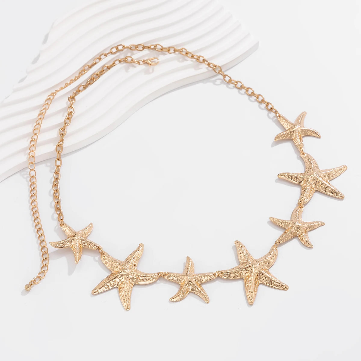 Summer belly chain with ocean accents

