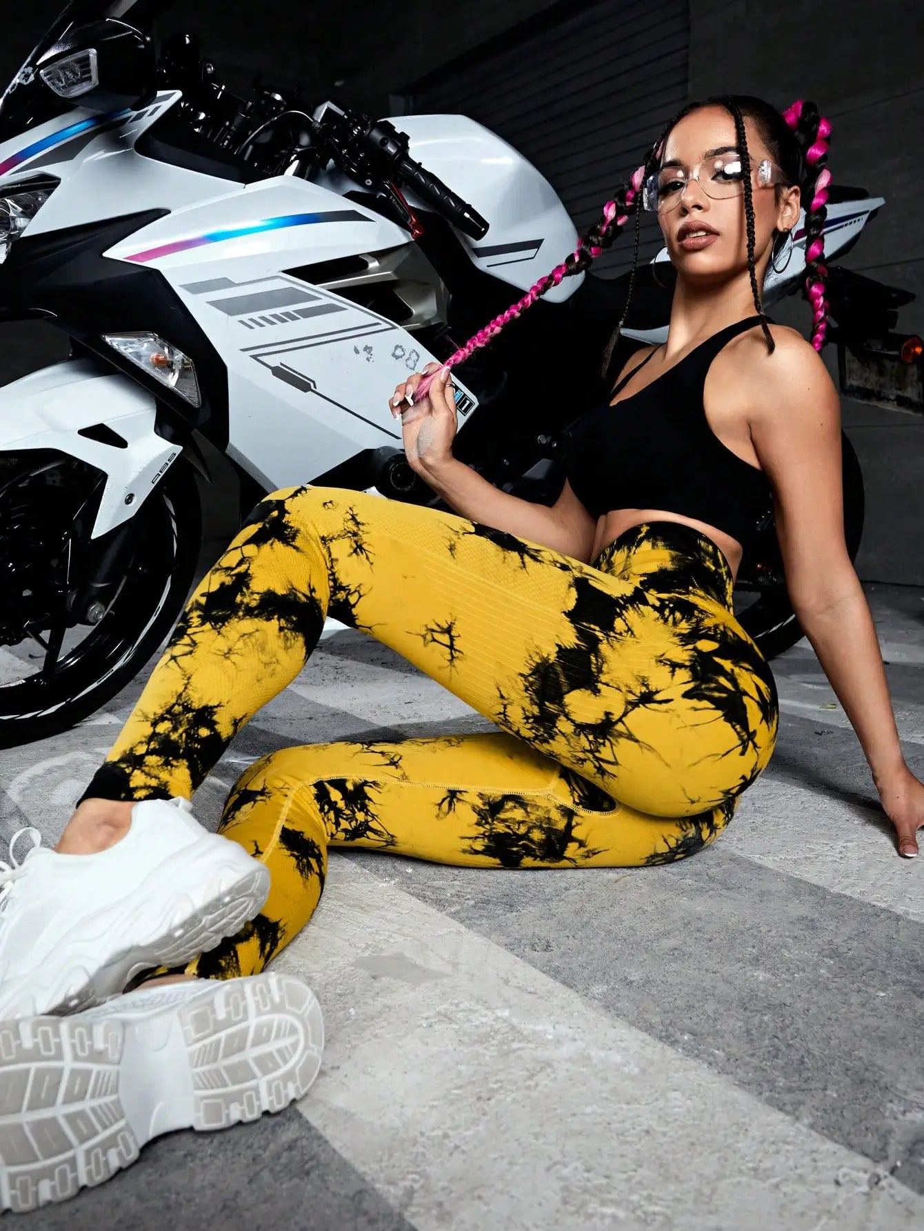 Trendy Tie-Dye Seamless Leggings – High Stretch Tummy Control Yoga Tights
