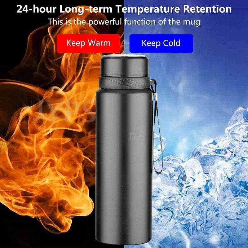 1L Stainless Steel Thermos: Keeps Drinks Hot or Cold All Day-1000ml - Stylemein