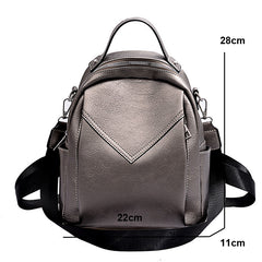 gray office leather bag