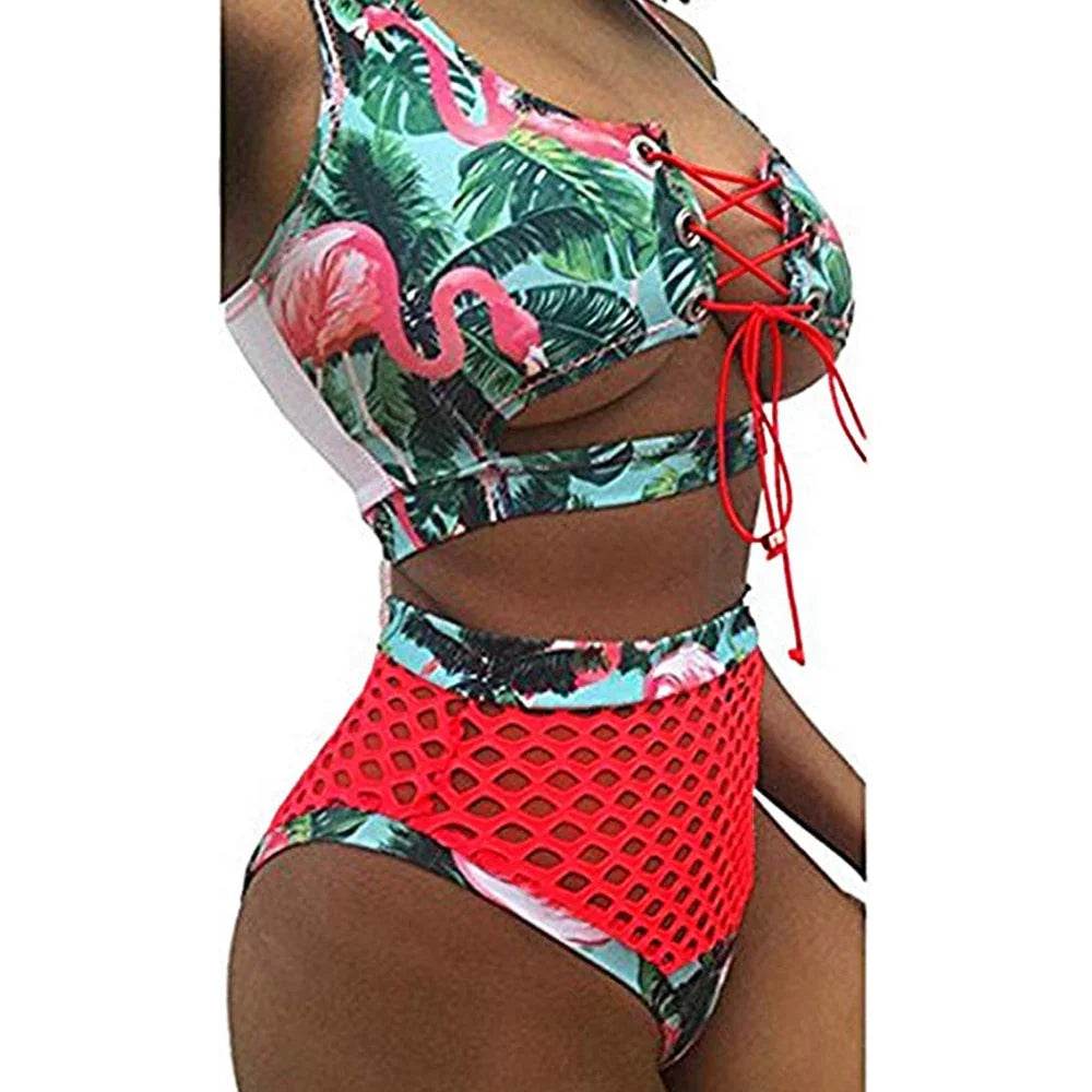 Sexy Backless High Waist Micro Bikini Swimsuit for Women - Stylemein