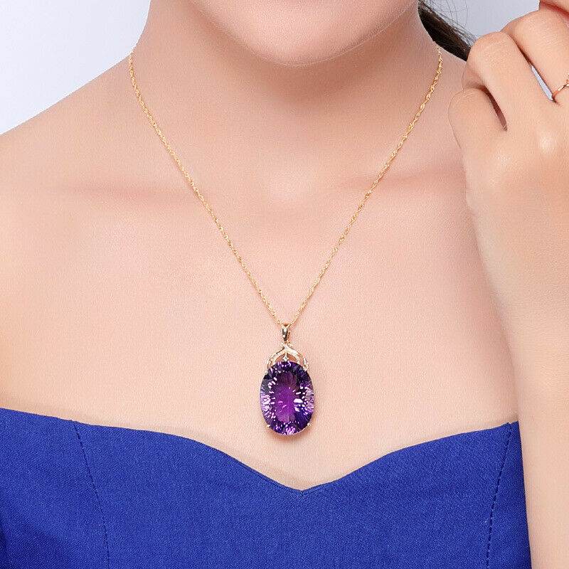 Stylemein – Amethyst Crystal Necklace | Natural Gemstone Pendant - Stylemein