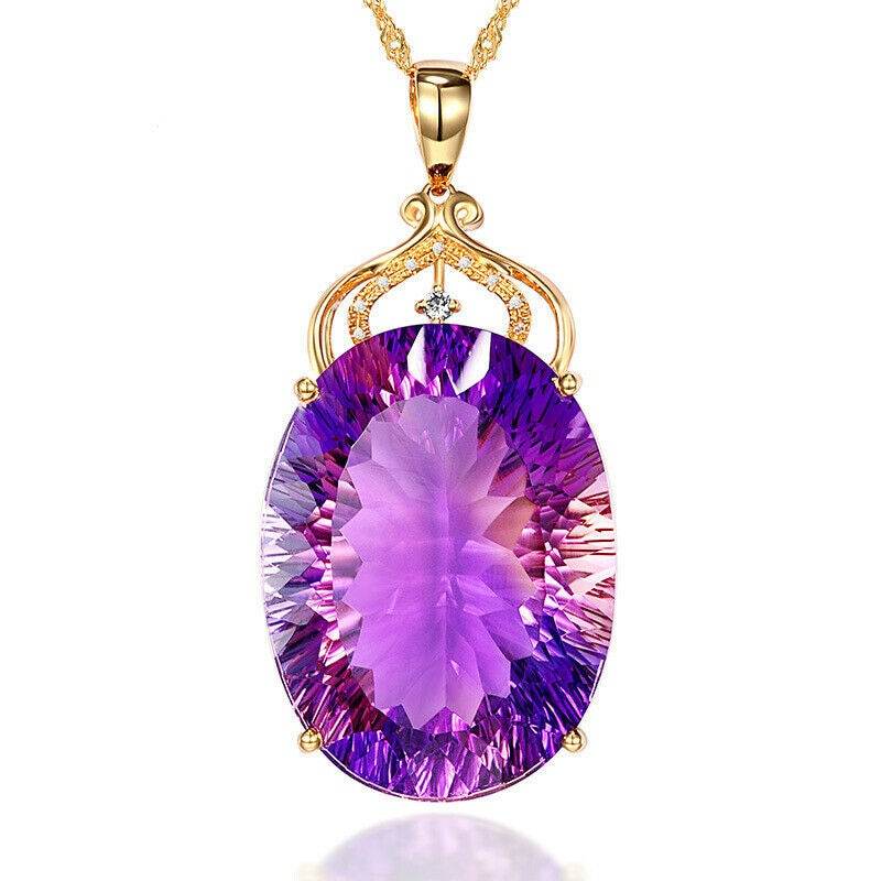 Stylemein – Amethyst Crystal Necklace | Natural Gemstone Pendant - Stylemein