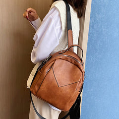 brown mens leather backpack