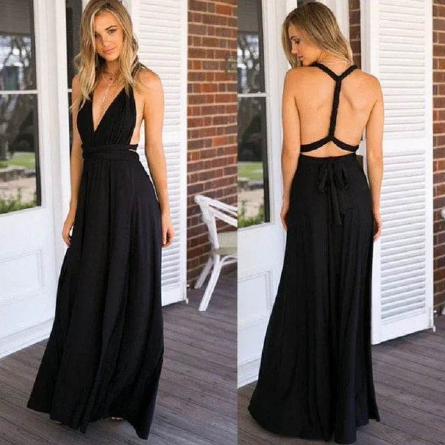 Stylemein - Backless Maxi Dress | Halter Dress - Stylemein