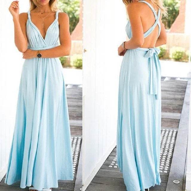 Stylemein - Backless Maxi Dress | Halter Dress - Stylemein