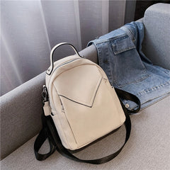 white mens leather backpack