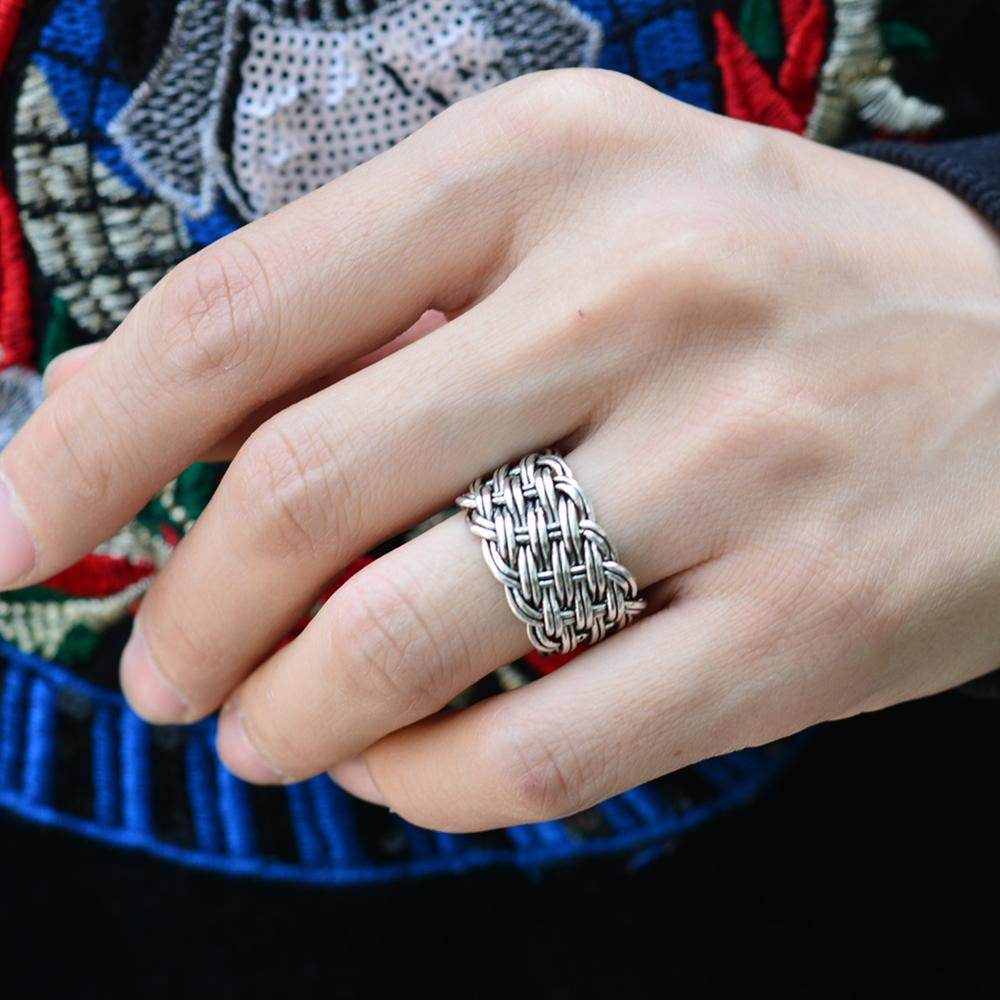 Sterling Silver Flower Ring – Trendy Floral Women’s Band - Stylemein