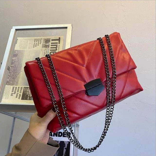 Chain Crossbody Purse | Ladies Designer Handbags | Leather Clutch - Stylemein
