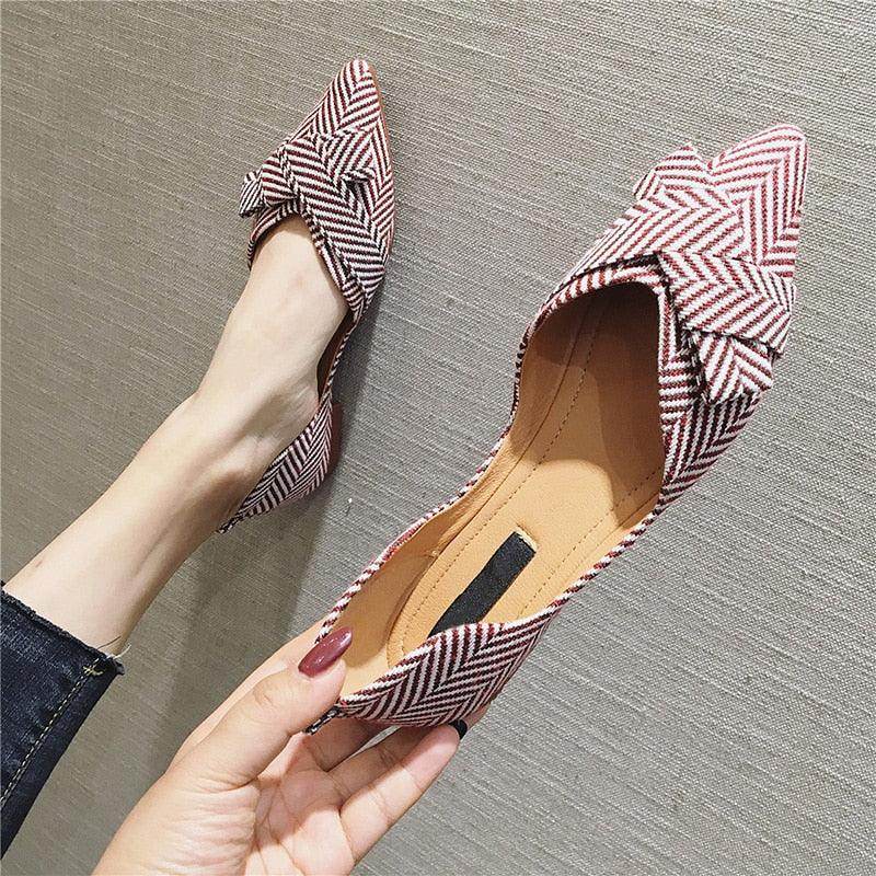 Fashion Flats for Women | Spring Summer Boat Shoes | Pointed toe Casual Slip-on Shoes | Elegant Ladies Footwear - Stylemein