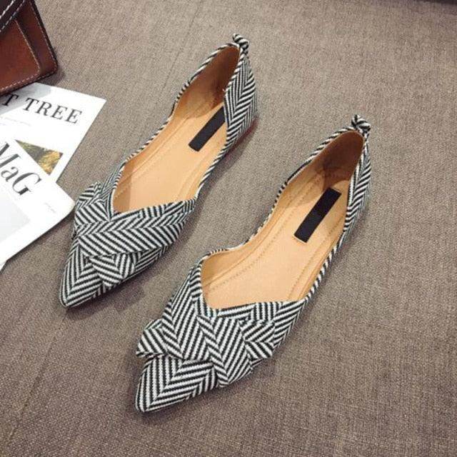 Fashion Flats for Women | Spring Summer Boat Shoes | Pointed toe Casual Slip-on Shoes | Elegant Ladies Footwear - Stylemein