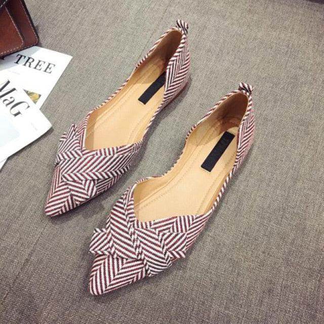 Fashion Flats for Women | Spring Summer Boat Shoes | Pointed toe Casual Slip-on Shoes | Elegant Ladies Footwear - Stylemein