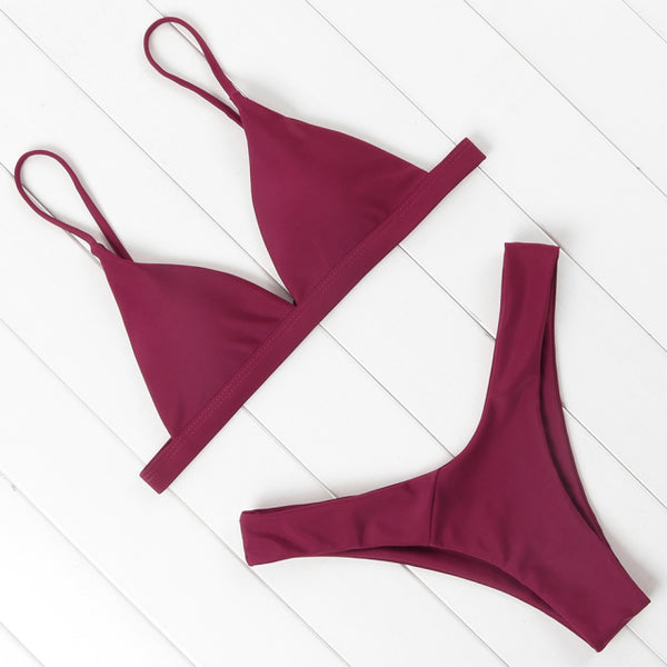 Sexy Micro Mini Bikini Set for Women - Push Up Halter Bandage Swimsuit –  Stylemein