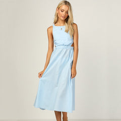 backless maxi light blue