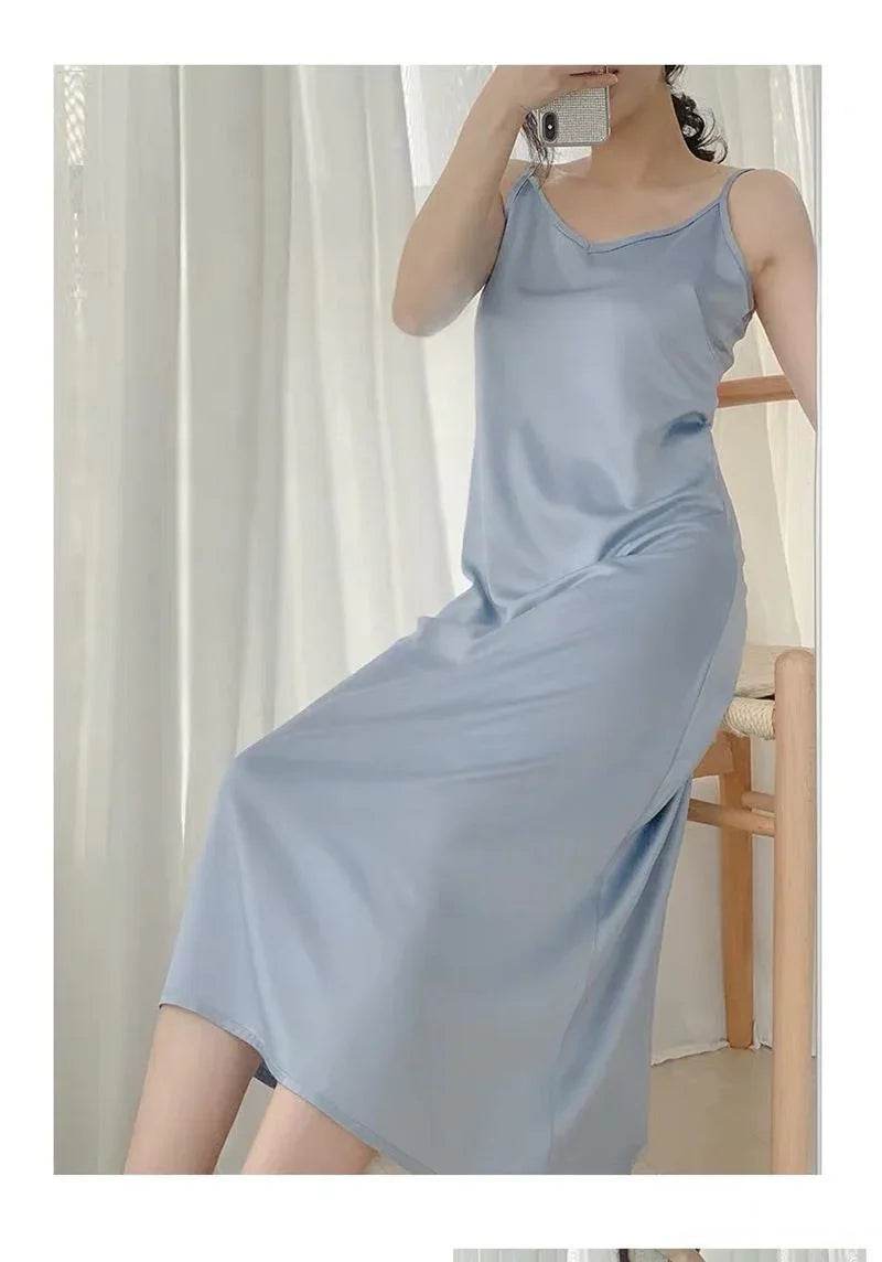 Stylemein - Slip Dress | Midi Slip Dress | Midi Strap Dress - Stylemein