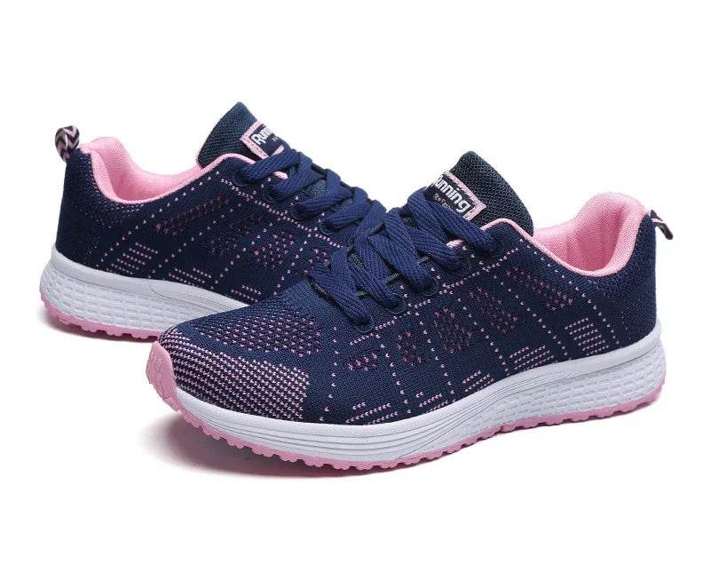 Women Casual Shoes | Fashion Breathable | Walking Mesh Flat | Gym Sneakers Women | Vulcanized Shoes White Female Footwear - Stylemein