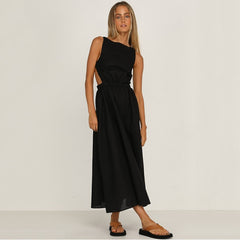 open back maxi dress
