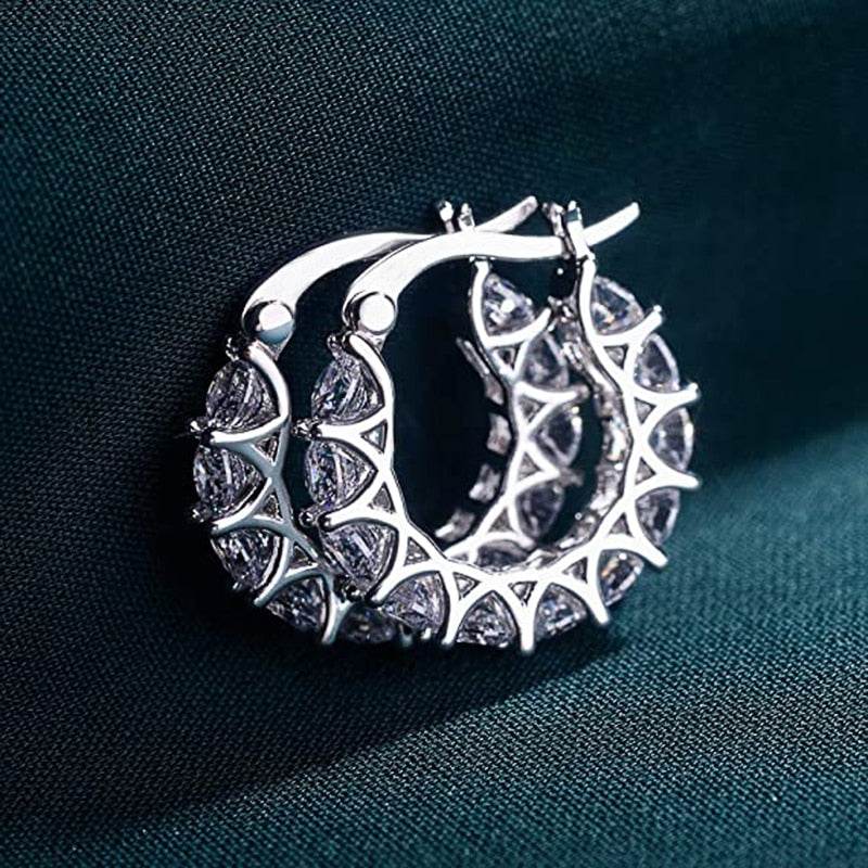 Silver Huggie Hoop Earrings – Minimalist Small Hoops for Women - Stylemein