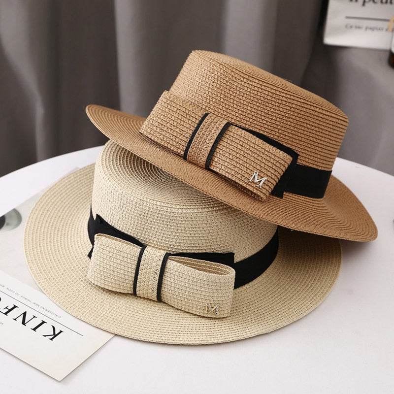 Women’s Straw Sun Visor Hat – Summer Travel Beach Cap - Stylemein