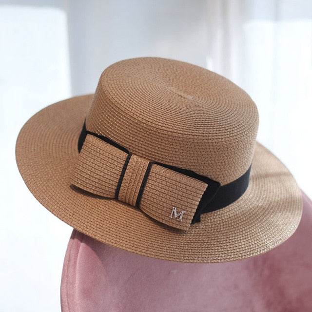 Women’s Straw Sun Visor Hat – Summer Travel Beach Cap - Stylemein