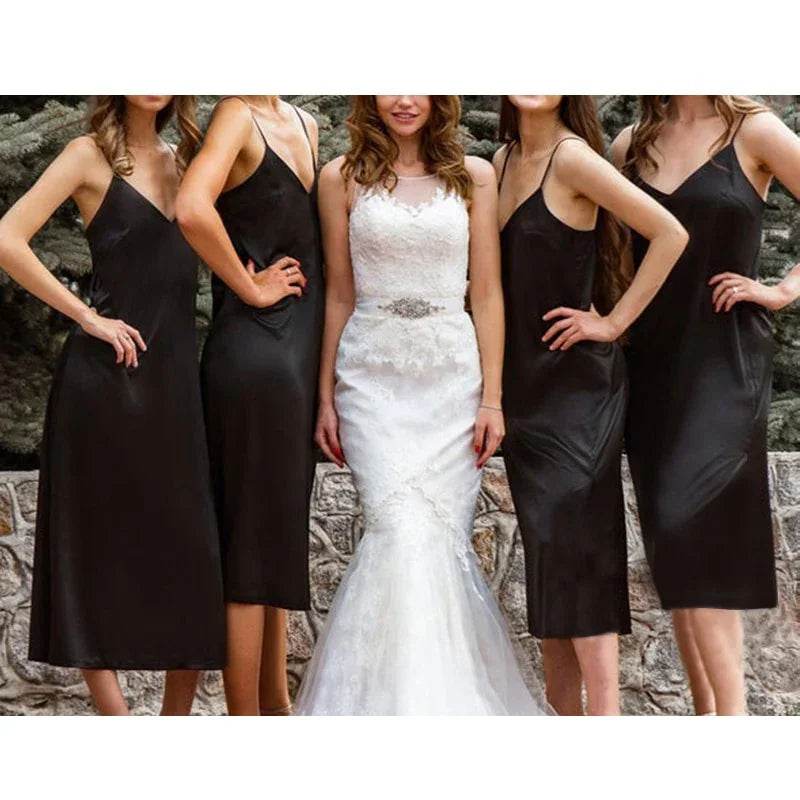 Stylemein - Slip Dress | Midi Slip Dress | Midi Strap Dress - Stylemein